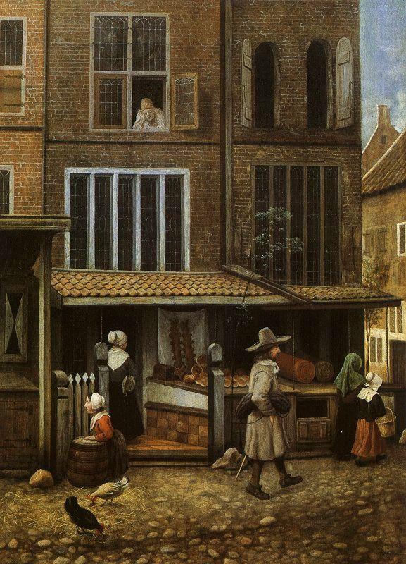 Jacobus Vrel Street Scene with Bakery oil painting picture